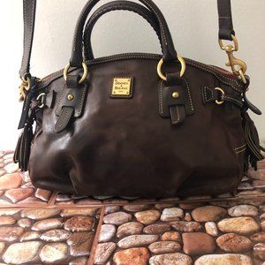 Dooney & Bourke Toledo Chestnut leather Medium Mail Satchel Shoulder bag .